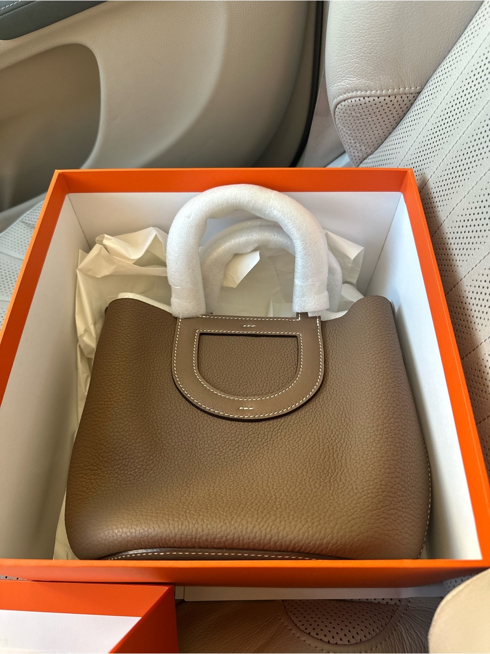 Structured Brown Pebbled Leather Top-Handle Satchel